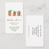 Aquarelle Changement d'adresse | Faire-part de dép (Devant / Derrière)