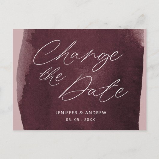 aquarelle changer la date carte postale (Devant)