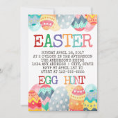 Aquarelle Chasse aux oeufs de Pâques Invitation (Devant)