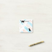 aquarelle chat design personnalisé post-it note (Sur un bureau)