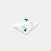 aquarelle chat design personnalisé post-it note (Incliné)