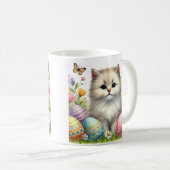 Aquarelle Chat Mug de Pâques - Pastel Spring Desig (Devant droit)