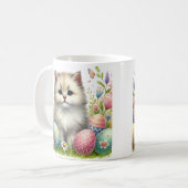 Aquarelle Chat Mug de Pâques - Pastel Spring Desig (Devant gauche)