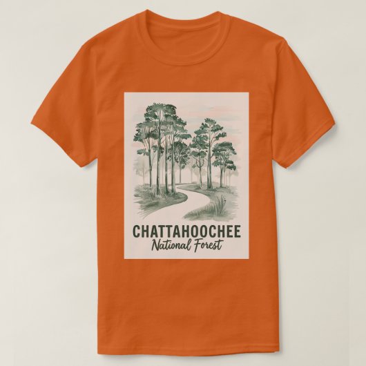 Aquarelle Chattahoochee Forêt nationale TShirt (Design devant)
