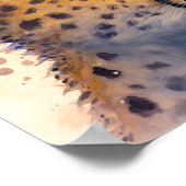 Aquarelle Cheetah Art mural imprimable (Coin)