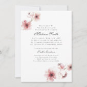 Aquarelle Cherry Blossoms Invitation Baptême (Devant)