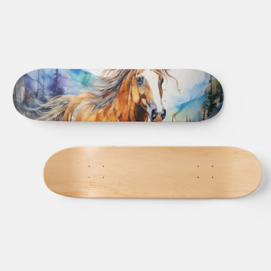 Aquarelle Cheval Skateboard Deck (Horz)