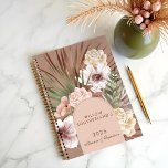 Aquarelle Chic Bohème Moderne Florales Photo Arch<br><div class="desc">Restez organisé avec notre planificateur botanique dessiné à la main. Avec ses motifs floraux élégants peints à la main, sa verdure tropicale et ses formes géométriques modernes, il est associé à une palette de couleurs boho chic pour un look élégant et sophistiqué. Customisez avec votre nom et votre année pour...</div>
