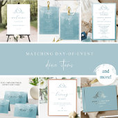 Aquarelle Chic en verre de mer, menu Mariage Monog