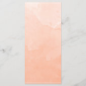 Aquarelle Chic Peach, Menu Mariage Monogramme (Dos)