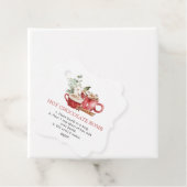 Aquarelle chocolat chaud bombe en faveur étiquette (En situation)