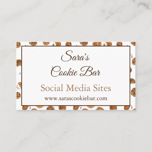 Aquarelle Chocolat Chips Cookie Carte de fidélité (Dos)