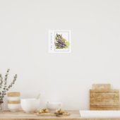 Aquarelle, Chouette, Impression d'oiseaux (Cuisine)