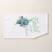 Aquarelle chrétienne pour femmes :La Foi contre la (Serviette à main)