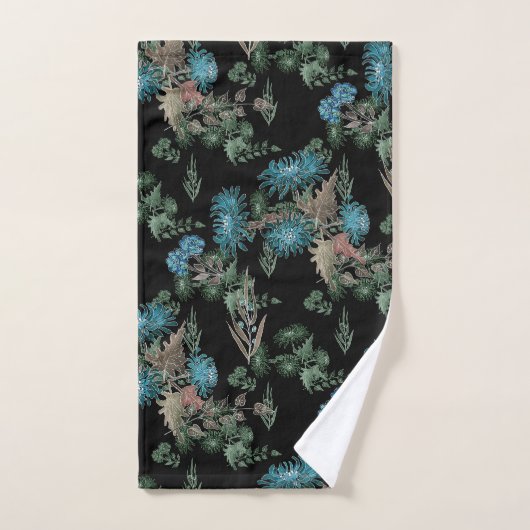 Aquarelle, chrysanthèmes (Serviette à main)