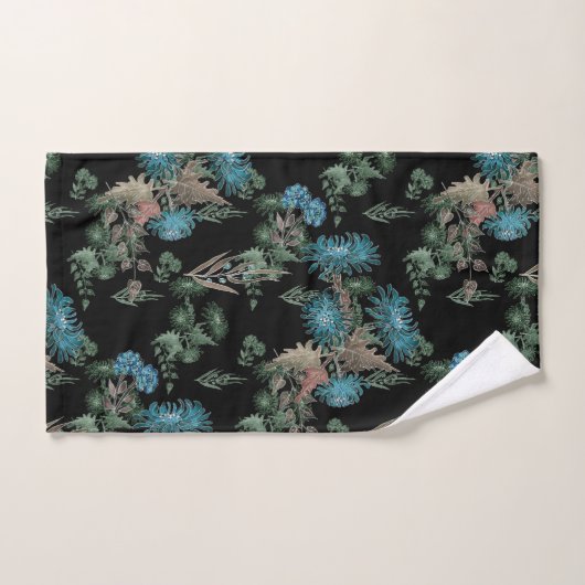 Aquarelle, chrysanthèmes (Serviette à main)