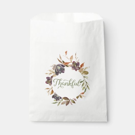 Aquarelle Chute Foliage Succulent Faveur Sacs (Devant)