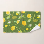 Aquarelle Citron et Feuilles 5 (Serviette à main)