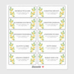 Aquarelle Citron Étiquettes de adresse invités<br><div class="desc">Étiquettes de adresse simples avec étiquettes de adresse invités citron aquarelle</div>