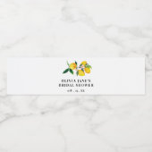 Aquarelle Citron Fête des mariées Étiquette boutei (Étiquettes simples)