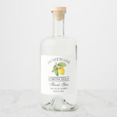 Aquarelle Citron Limoncello Liquor Étiquettes (Devant)