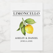 Aquarelle Citron Limoncello Mini Étiquettes boutei (Étiquettes simples)
