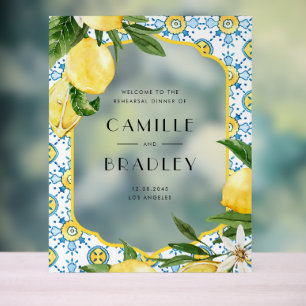 Aquarelle Citron méditerranéen Dîner de répétition