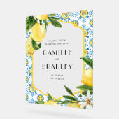 Aquarelle Citron méditerranéen Dîner de répétition (Angle)