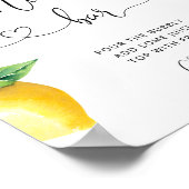 Aquarelle citron Mimosa bar Poster (Coin)