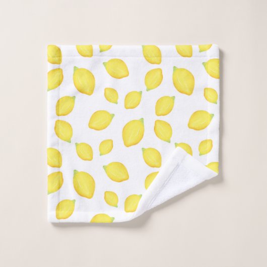 Aquarelle Citron Motif 2 (Gant de toilette)