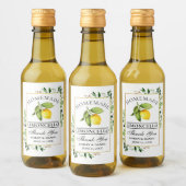 Aquarelle Citron or Limoncello Petit Étiquette (Bouteilles)