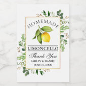 Aquarelle Citron or Limoncello Petit Étiquette (Étiquettes simples)