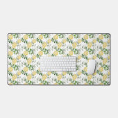 Aquarelle Citron Slices et Motif de verdure (Clavier et souris)
