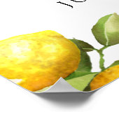 Aquarelle Citron thème Affiche de bienvenue (Coin)