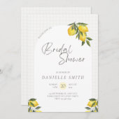 Aquarelle Citron thème Douche nuptiale Invitation (Devant / Derrière)
