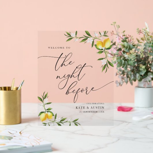 aquarelle citron verdure nuit avant (Mariage)