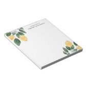 Aquarelle Citrons et Bloc-notes en feuillage avec  (Incliné)