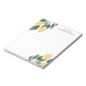 Aquarelle Citrons et Bloc-notes en feuillage avec  (Tourné)