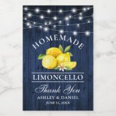 Aquarelle Citrons Lumières bois Mini Étiquette bou (Étiquettes simples)