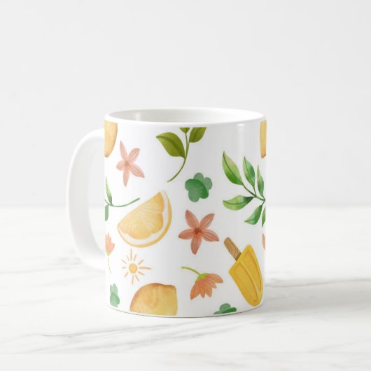 Aquarelle Citrons & Popsicules Café Mug - Rafraîch (Devant gauche)