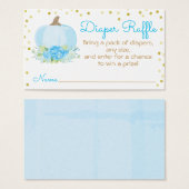 Aquarelle Citrouille bleu Baby shower Déchets Raff (Devant & derrière)