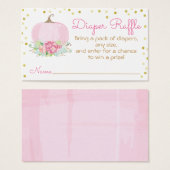 Aquarelle Citrouille rose Baby shower Déchets Raff (Devant & derrière)