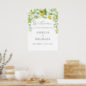 Aquarelle Citrus Citrus Bienvenue Poster Mariage (Cuisine)