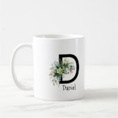 Aquarelle classique fleur sauvage tasse de café bl (Gauche)