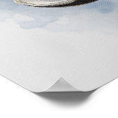 Aquarelle classique Statue grecque Athéna Poster (Coin)