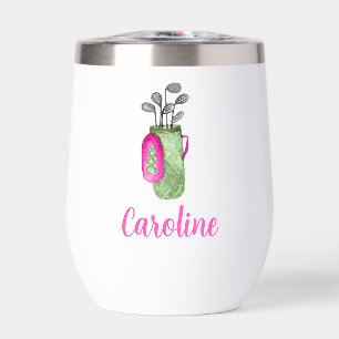 Aquarelle Club de golf rose et sac Personnalisé