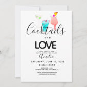 Aquarelle Cocktails Art Bridal Douche Invitation (Devant)