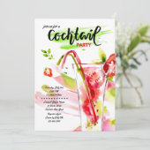 Aquarelle Cocktails Invitation (Debout devant)