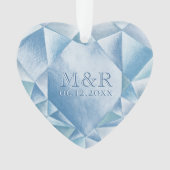 Aquarelle Coeur Diamond 60e anniversaire de mariag (devant)