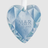 Aquarelle Coeur Diamond 60e anniversaire de mariag (devant)